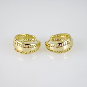 E2716 Earrings - Aretes - Zircon Stone - 14K Real Color