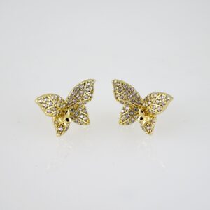 E2722 Earrings - Aretes - Zircon Stone - 14K Real Color