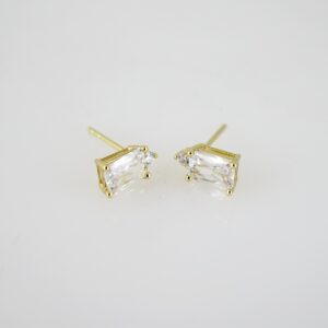 E2723 Earrings - Aretes - Zircon Stone - 14K Real Color
