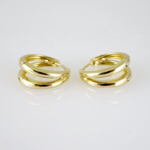E2726 Earrings - Aretes - Zircon Stone - 14K Real Color