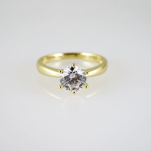 R861 RING - ANILLO - Zircon Stone - 14K Real Color