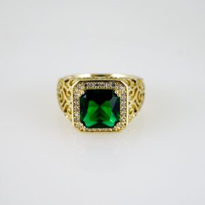 R862 RING - ANILLO - Zircon Stone - 14K Real Color
