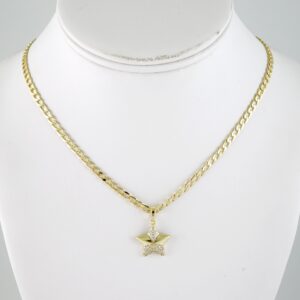 SET1845 Cadenas & Colgantes - Chain - Pendants - Zircon Stone - 14K Real Color - 3mmX60cm
