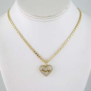 SET1846 Cadenas & Colgantes - Chain - Pendants - Zircon Stone - 14K Real Color - 3mmX60cm