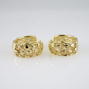 E2731 Earrings - Aretes - Zircon Stone - 14K Real Color