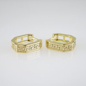 E2736 Earrings - Aretes - Zircon Stone - 14K Real Color