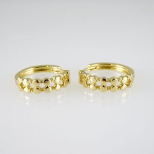 E2740 Earrings - Aretes - Zircon Stone - 14K Real Color