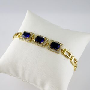 B1801 Bracelet - Pulseras - Zircon Stone - 14K Real Color