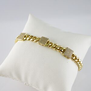 B1803 Bracelet - Pulseras - Zircon Stone - 14K Real Color