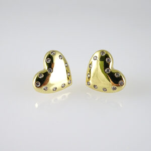 E2751 Earrings - Aretes - Zircon Stone - 14K Real Color