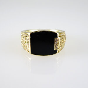 R868 RING - ANILLO - Zircon Stone - 14K Real Color