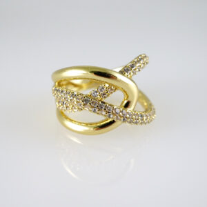 R869 RING - ANILLO - Zircon Stone - 14K Real Color