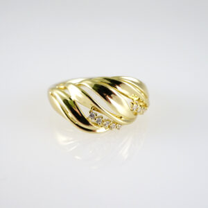 R871 RING - ANILLO - Zircon Stone - 14K Real Color