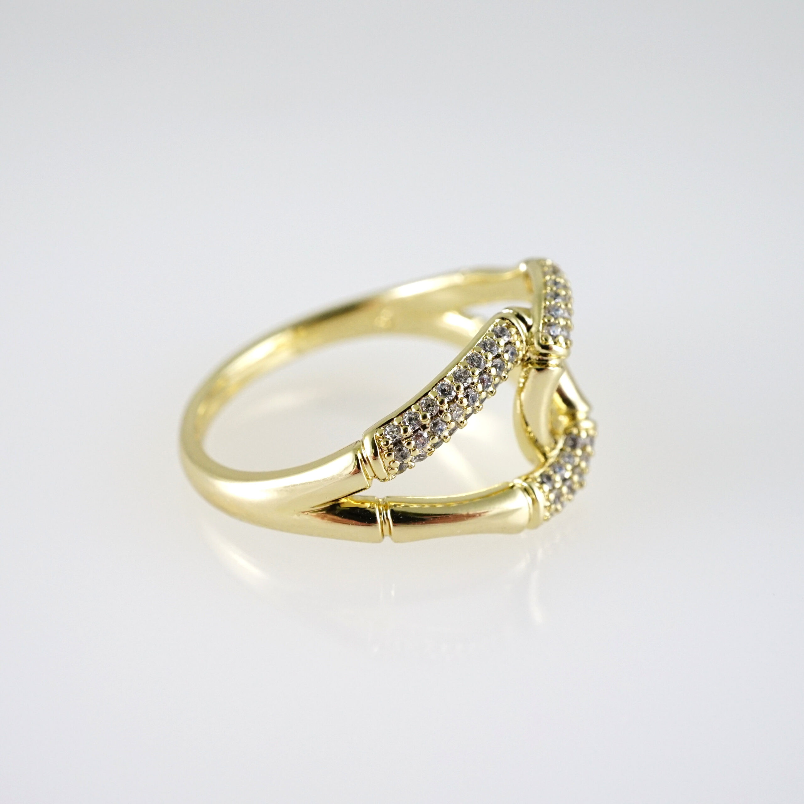 R873 RING - ANILLO - Zircon Stone - 14K Real Color - Image 2