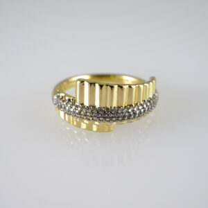 R874 RING - ANILLO - Zircon Stone - 14K Real Color