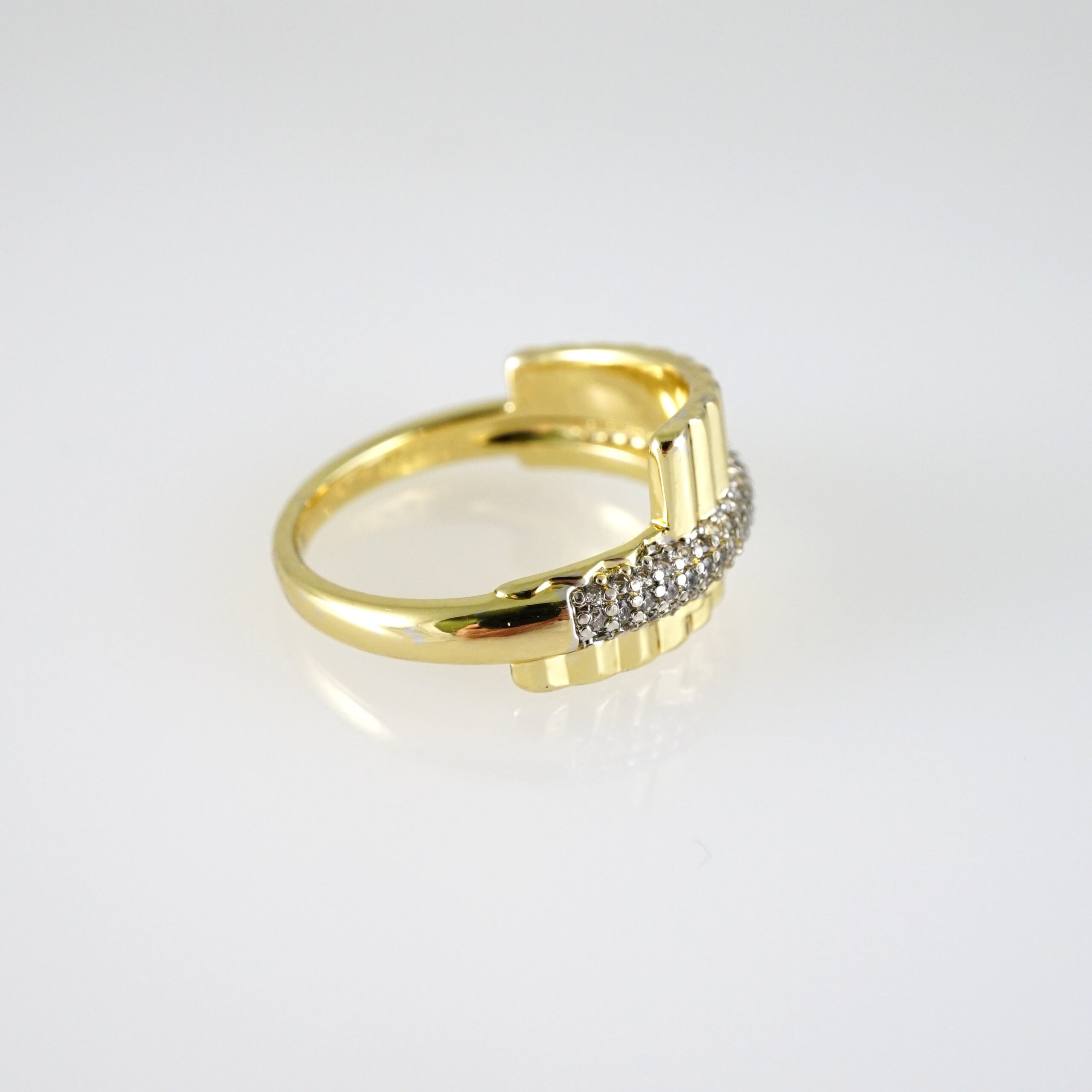 R874 RING - ANILLO - Zircon Stone - 14K Real Color - Image 2
