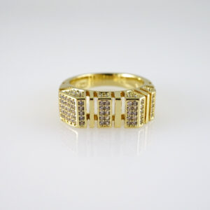 R878 RING - ANILLO - Zircon Stone - 14K Real Color