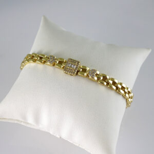 B1809 Bracelet - Pulseras - Zircon Stone - 14K Real Color