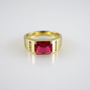 R882 RING - ANILLO - Zircon Stone - 14K Real Color