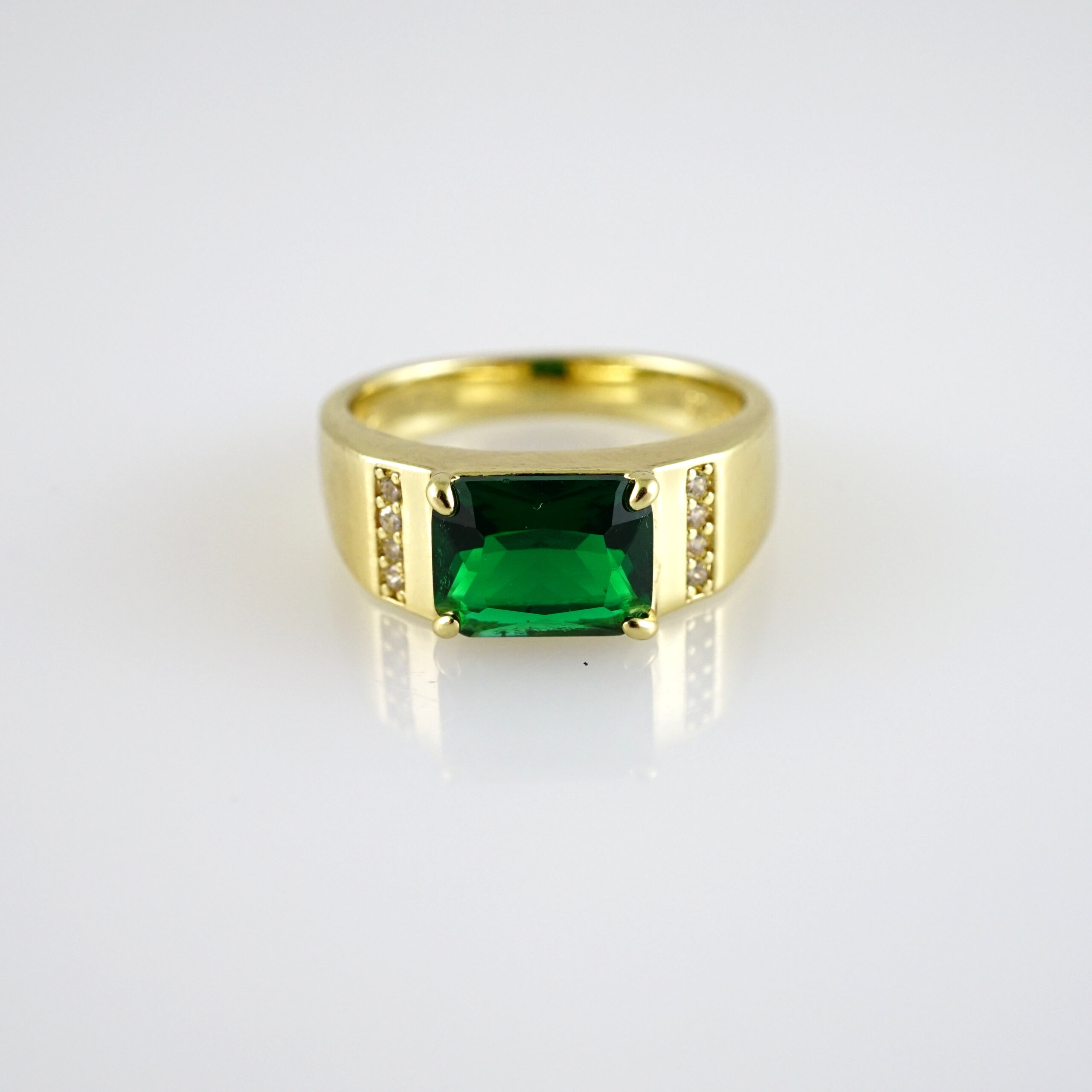 R884 RING - ANILLO - Zircon Stone - 14K Real Color