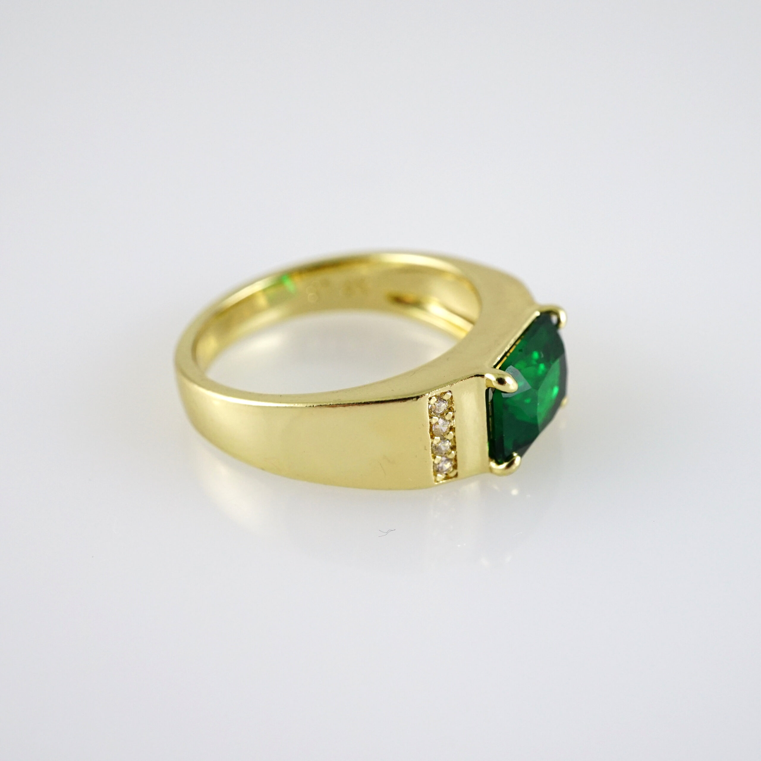 R884 RING - ANILLO - Zircon Stone - 14K Real Color - Image 2