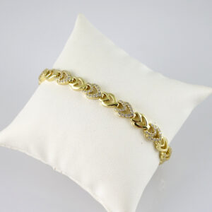 B1812 Bracelet - Pulseras - Zircon Stone - 14K Real Color