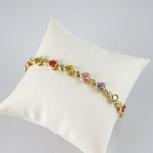B1814 Bracelet - Pulseras - Zircon Stone - 14K Real Color