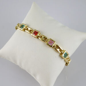B1816 Bracelet - Pulseras - Zircon Stone - 14K Real Color