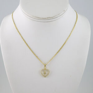 SET1847 Cadenas & Colgantes - Chain - Pendants - Zircon Stone - 14K Real Color