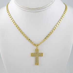 SET1851 Cadenas & Colgantes - Chain - Pendants - Zircon Stone - 14K Real Color