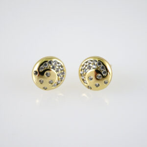 E2764 Earrings - Aretes - Zircon Stone - 14K Real Color