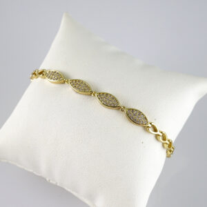 B1827 Bracelet - Pulseras - Zircon Stone - 14K Real Color