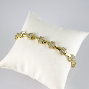 B1823 Bracelet - Pulseras - Zircon Stone - 14K Real Color