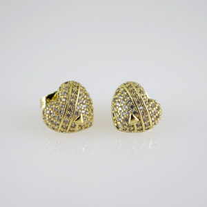 E2766 Earrings - Aretes - Zircon Stone - 14K Real Color
