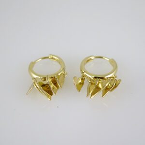 E2768 Earrings - Aretes -Plain - 14K Real Color