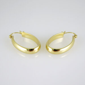 E2771 Earrings - Aretes -Plain - 14K Real Color
