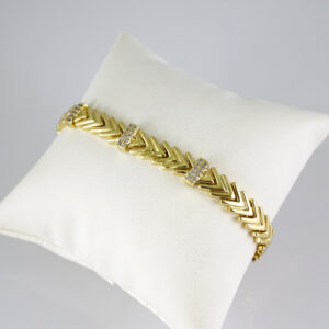 B1830 Bracelet - Pulseras - Zircon Stone - 14K Real Color