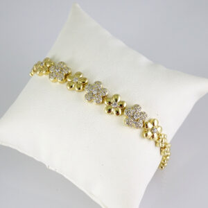 B1835 Bracelet - Pulseras - Zircon Stone - 14K Real Color
