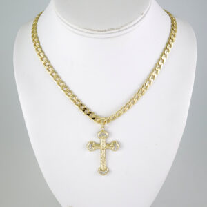 SET1856 Cadenas & Colgantes - Chain - Pendants - Zircon Stone - 14K Real Color