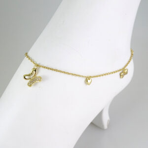 A0081 Anklets - Tobilleras - 14K Real Color 2mm