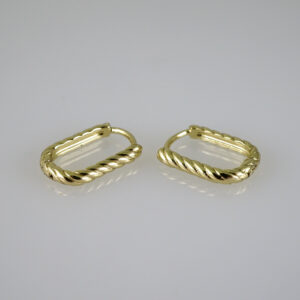 E2777 Earrings - Aretes -Plain - 14K Real Color
