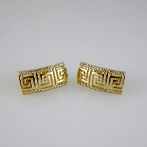 E2782 Earrings - Aretes - Zircon Stone - 14K Real Color