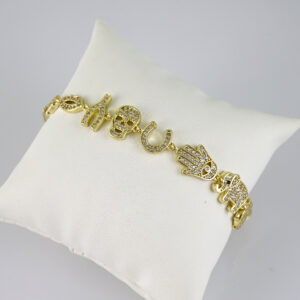 B1842 Bracelet - Pulseras - Zircon Stone - 14K Real Color