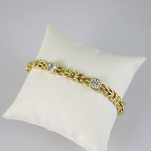 B1844 Bracelet - Pulseras - Zircon Stone - 14K Real Color