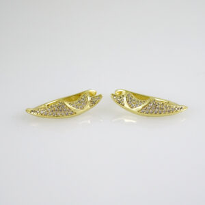 E2784 Earrings - Aretes - Zircon Stone - 14K Real Color