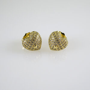 E2789 Earrings - Aretes - Zircon Stone - 14K Real Color