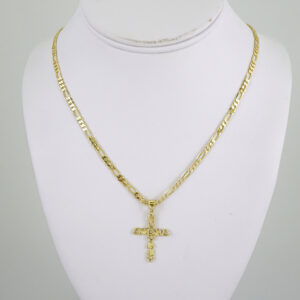 SET1864 Cadenas & Colgantes - Chain - Pendants - Zircon Stone - 14K Real Color 3mmX45cm