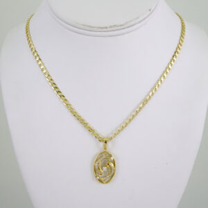 SET1866 Cadenas & Colgantes - Chain - Pendants - Zircon Stone - 14K Real Color 3mmX45cm