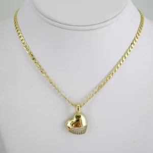 SET1872 Cadenas & Colgantes - Chain - Pendants - Zircon Stone - 14K Real Color 3mmX45cm