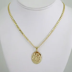 SET1873 Cadenas & Colgantes - Chain - Pendants - Zircon Stone - 14K Real Color 3mmX45cm